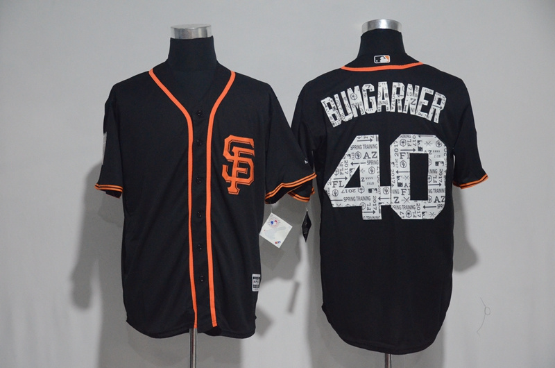 2017 MLB San Francisco Giants #40 Bumgarner Black Spring Training Jersey->san francisco giants->MLB Jersey